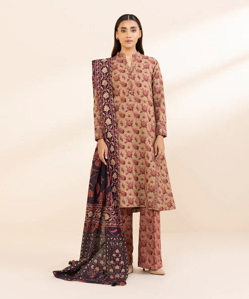 SAPPHIRE | UNSTITCHED 2 PIECE PRINTED LIGHT KHADDAR SUIT