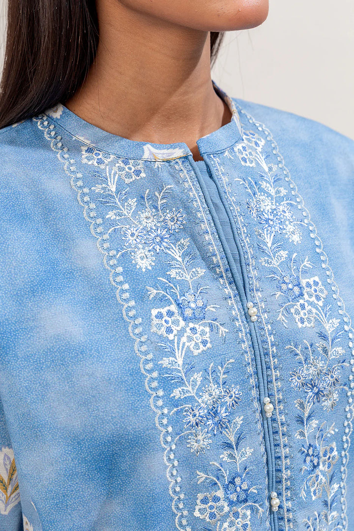 2 Piece Embroidered Khaddar Suit Arctic Bloom
