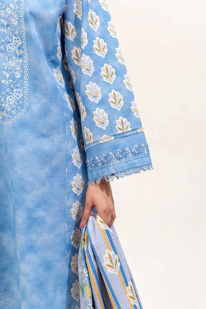 2 Piece Embroidered Khaddar Suit Arctic Bloom