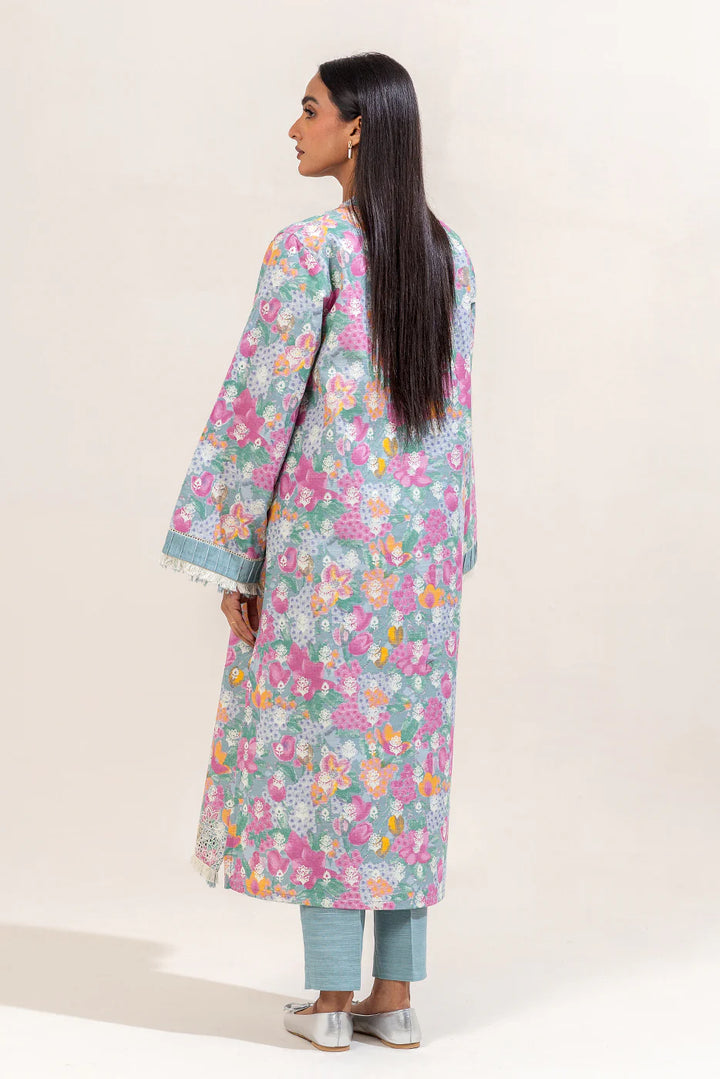 2 Piece Embroidered Khaddar Suit Candy Floss