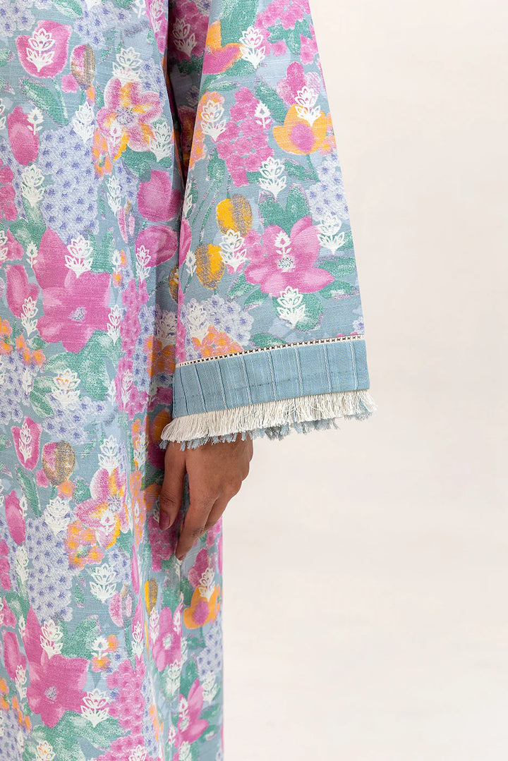2 Piece Embroidered Khaddar Suit Candy Floss
