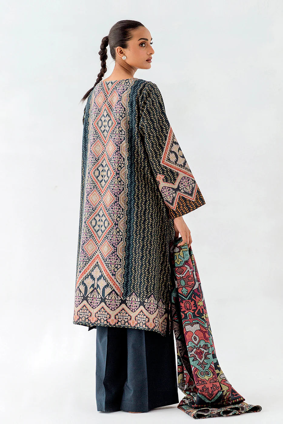 2 Piece Embroidered Khaddar Suit Kilim Crafts