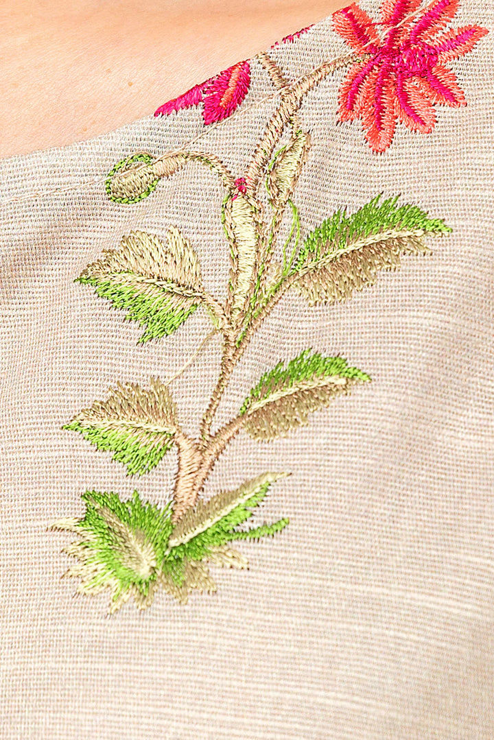 2 Piece Embroidered Khaddar Suit Elegant Ivory