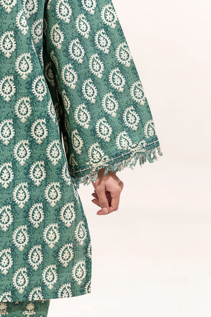 2 Piece Printed Khaddar Suit Ethnic Green