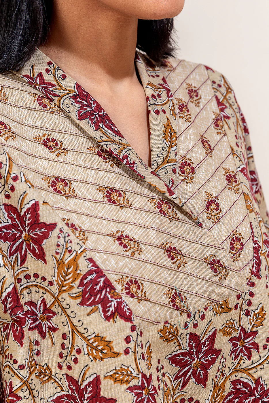 2 Piece Printed Khaddar Suit Floral Charm