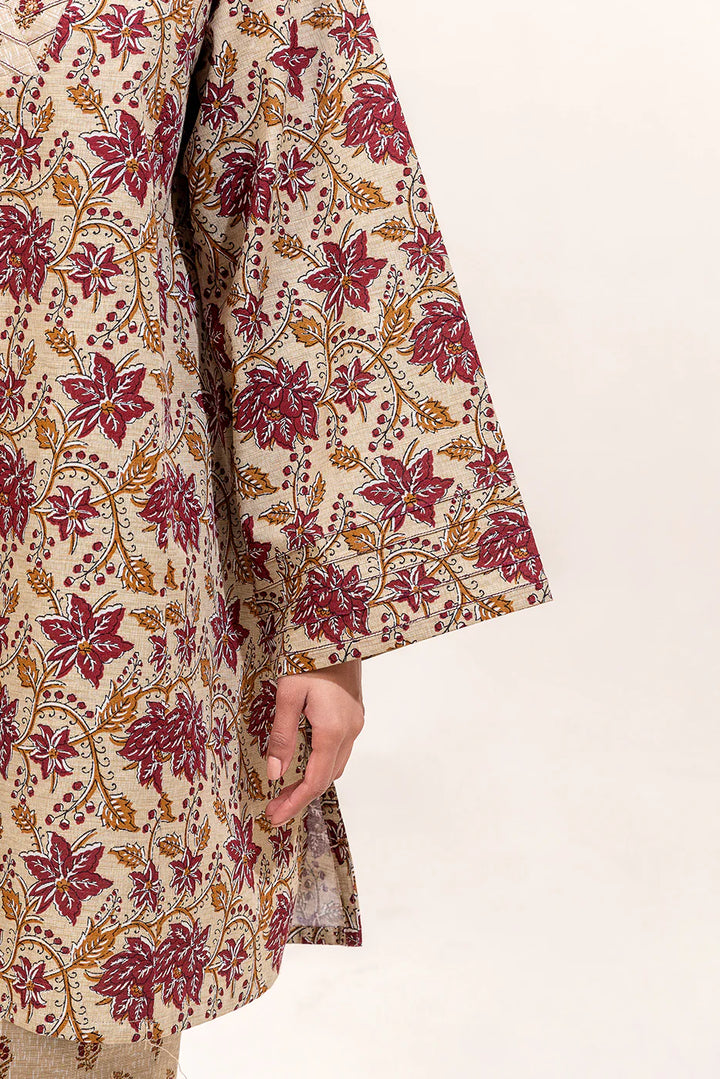 2 Piece Printed Khaddar Suit Floral Charm