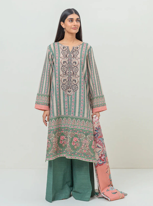 2 Piece Printed Khaddar Suit Lineage Leaf