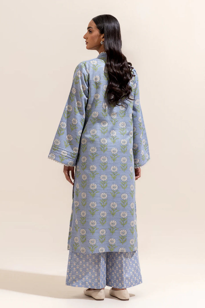 2 Piece Printed Khaddar Suit Stone Ash