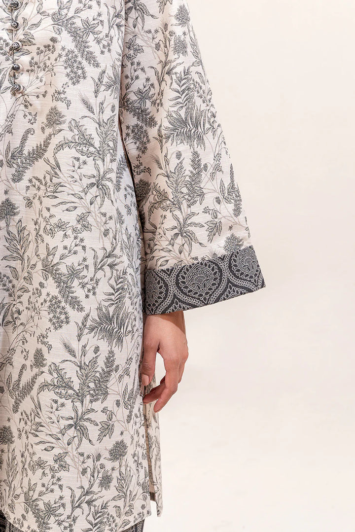 2 Piece Printed Khaddar Suit Whisper Ash