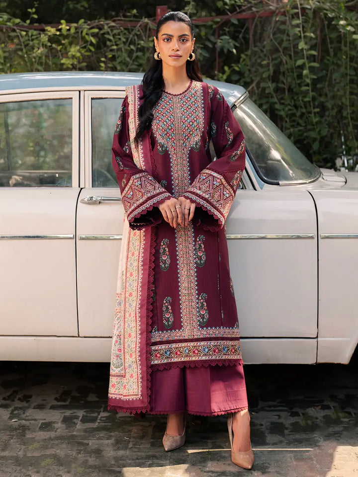 3 PC Khaddar Unstitched Suit | 57 - A