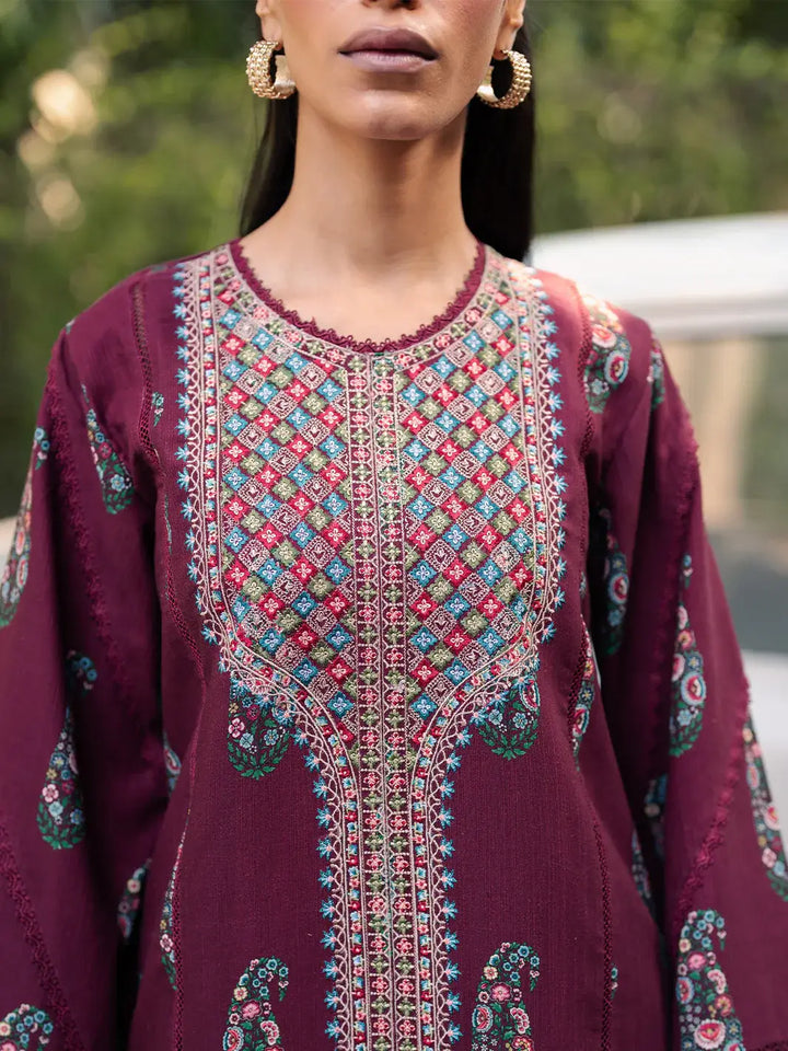 3 PC Khaddar Unstitched Suit | 57 - A