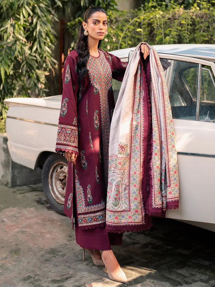 3 PC Khaddar Unstitched Suit | 57 - A