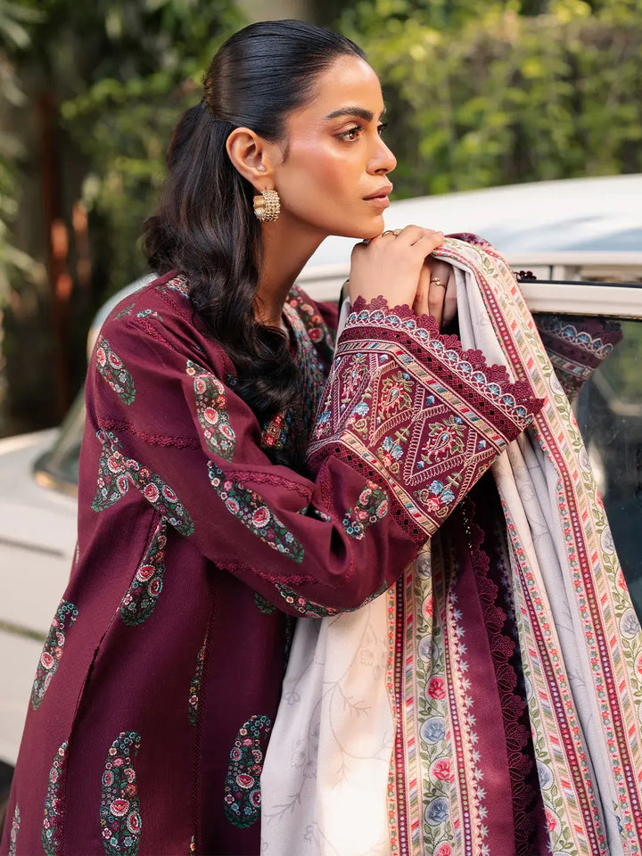 3 PC Khaddar Unstitched Suit | 57 - A