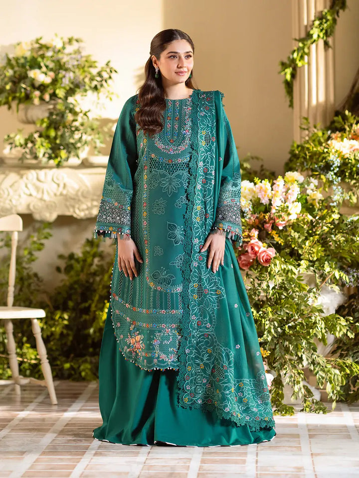 3 PC Luxury Embroidered Lawn Freesia 102-A