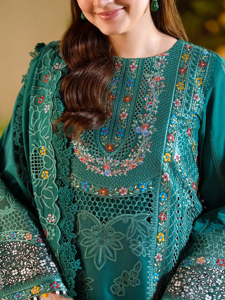 3 PC Luxury Embroidered Lawn Freesia 102-A