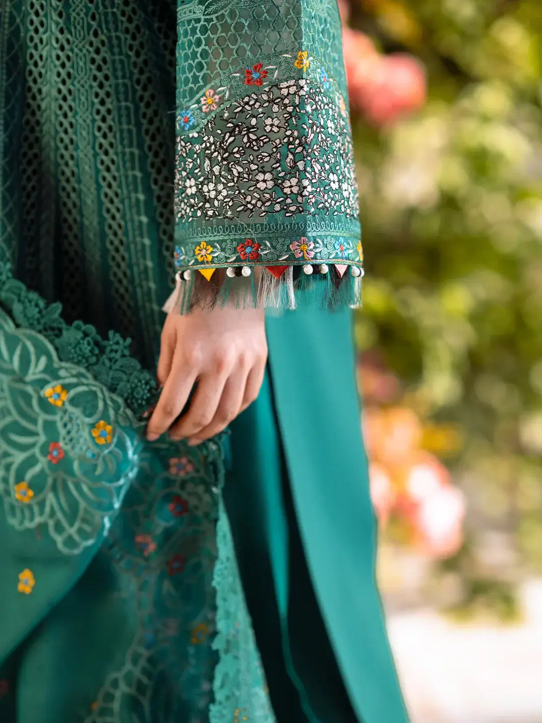 3 PC Luxury Embroidered Lawn Freesia 102-A