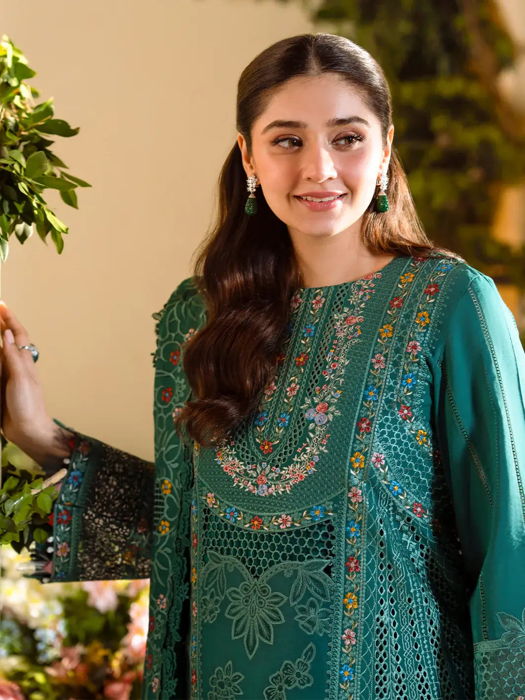 3 PC Luxury Embroidered Lawn Freesia 102-A