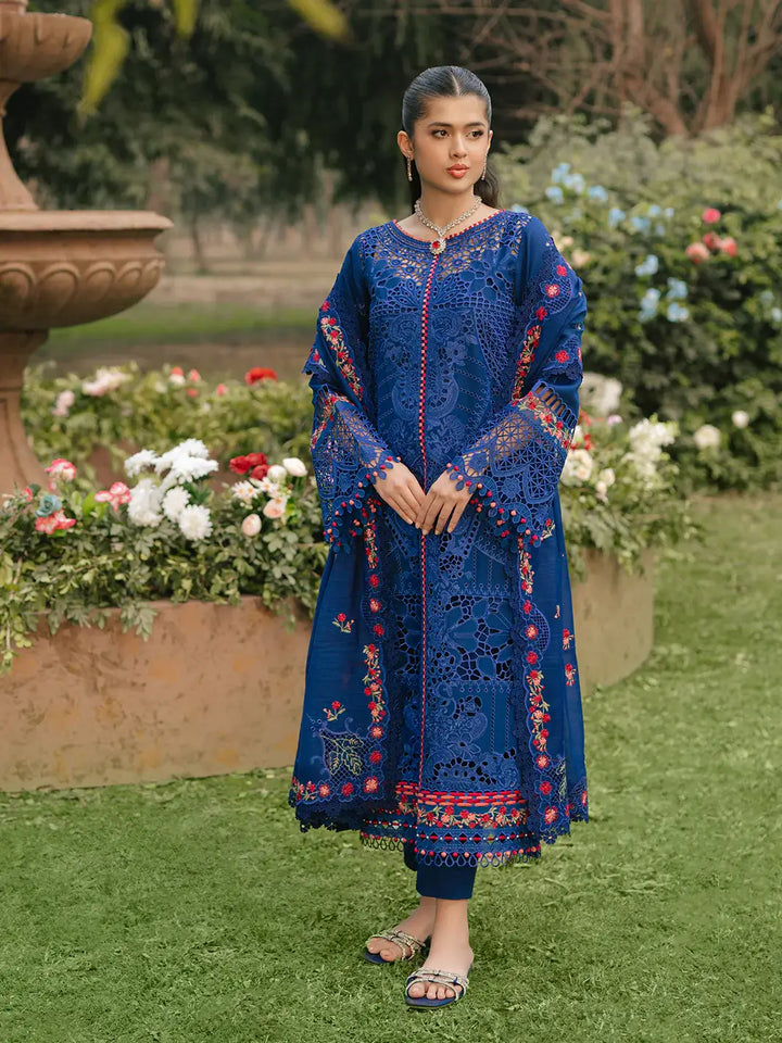 3 PC Luxury Embroidered Lawn Freesia 106-B