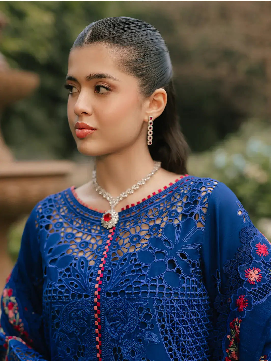 3 PC Luxury Embroidered Lawn Freesia 106-B
