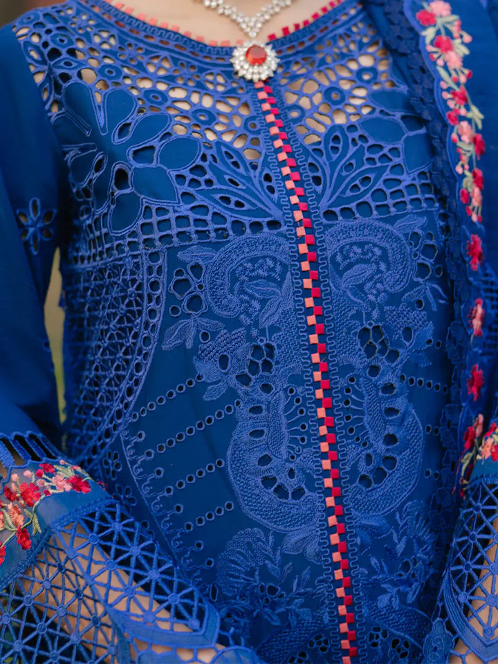 3 PC Luxury Embroidered Lawn Freesia 106-B