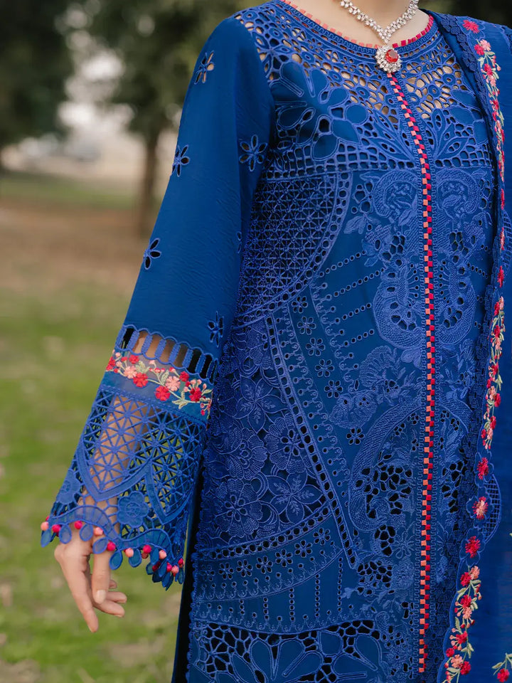 3 PC Luxury Embroidered Lawn Freesia 106-B