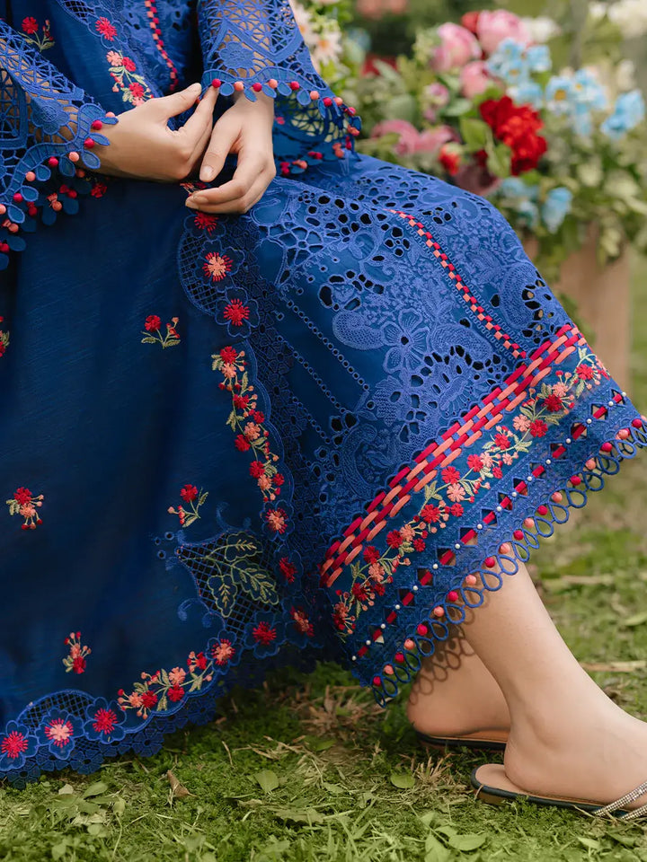3 PC Luxury Embroidered Lawn Freesia 106-B