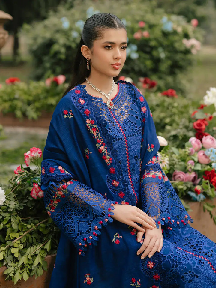 3 PC Luxury Embroidered Lawn Freesia 106-B
