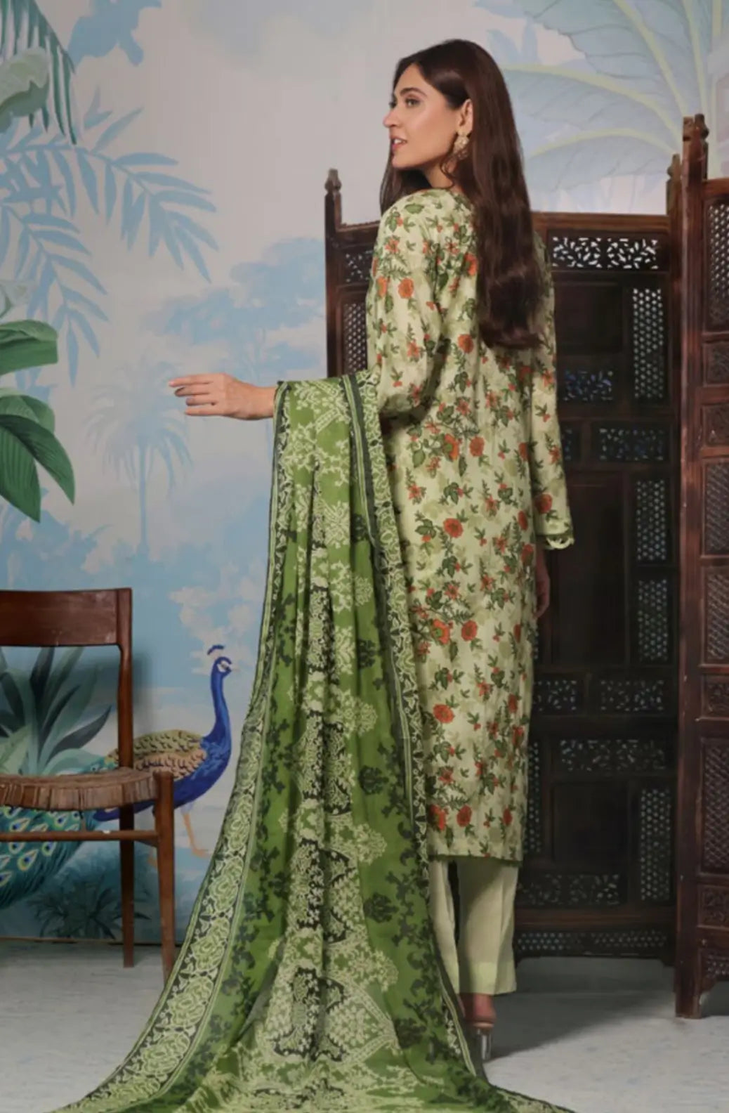 3Pc Unstitched Printed Khaddar Suit Gul Ahmed – SD42015