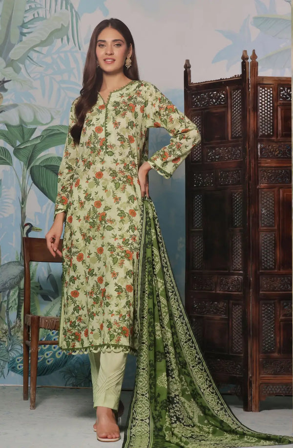 3Pc Unstitched Printed Khaddar Suit Gul Ahmed – SD42015