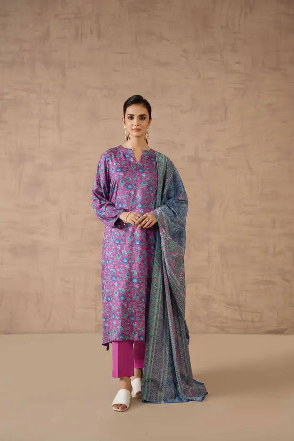 Nishat 3 Piece Unstiched Printed Suit - 42301757