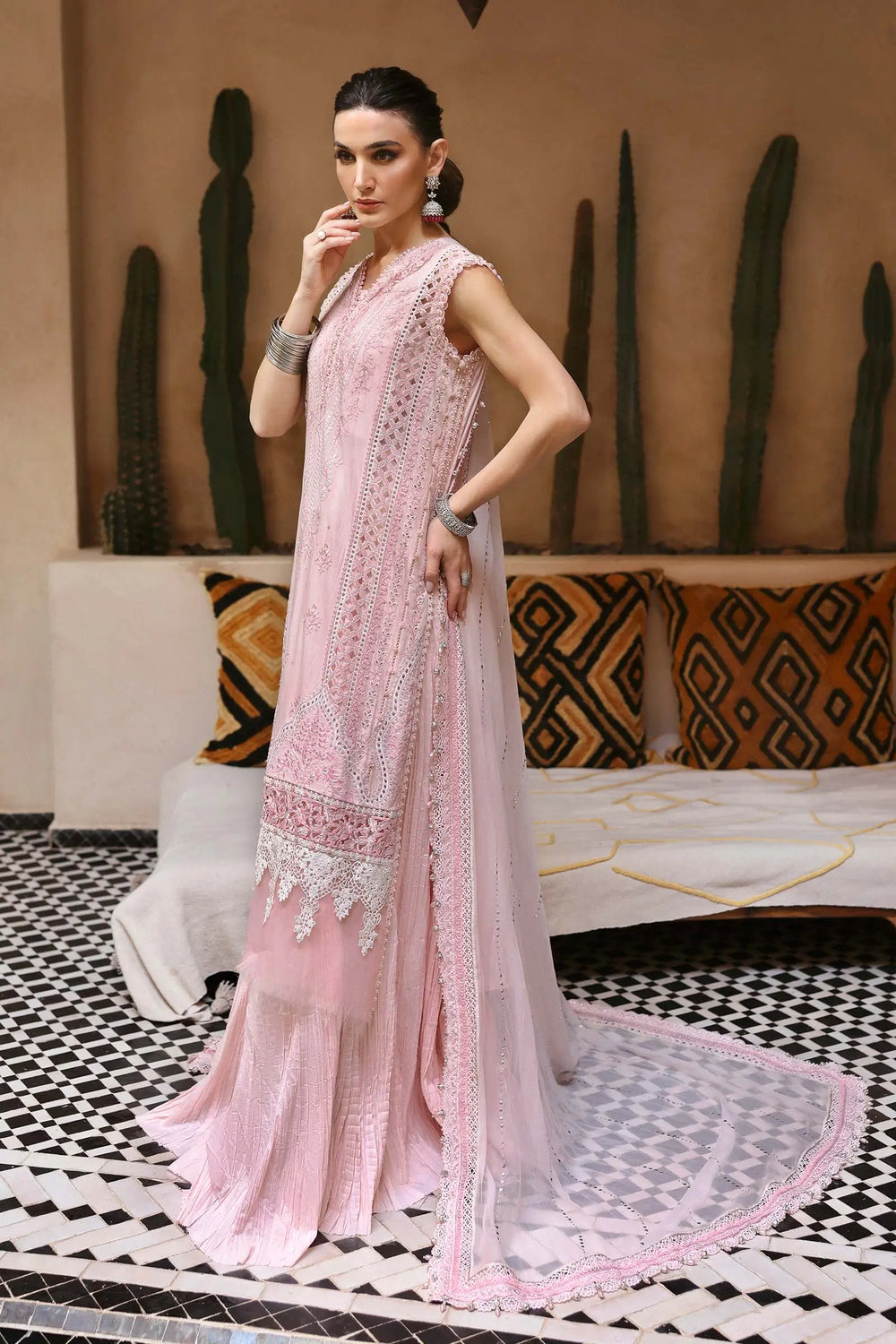 3PiecePowderPinkEmbroideredLawnSuit