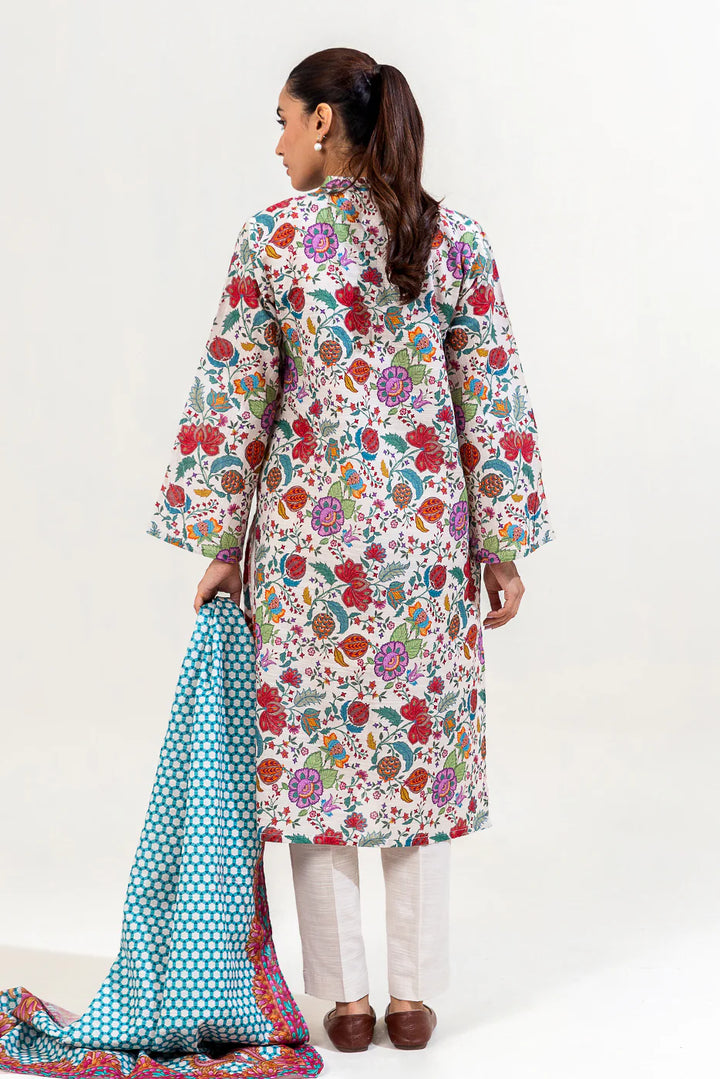 3 Piece Printed Khaddar Suit Linen Gloom