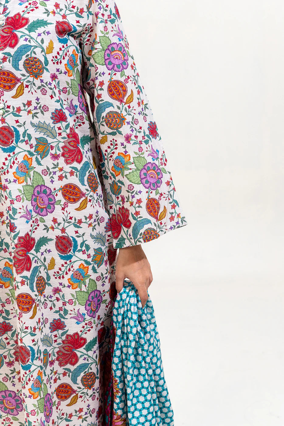 3 Piece Printed Khaddar Suit Linen Gloom