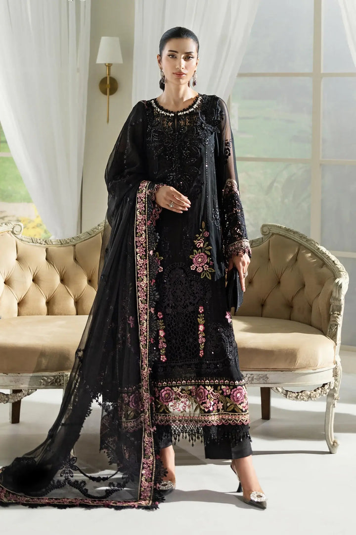 3 Piece Unstitched Embroidered Chiffon Suit - MPC-25-104