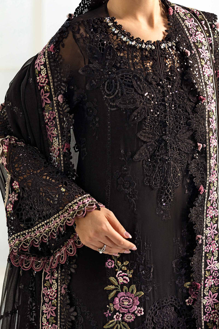 3 Piece Unstitched Embroidered Chiffon Suit - MPC-25-104