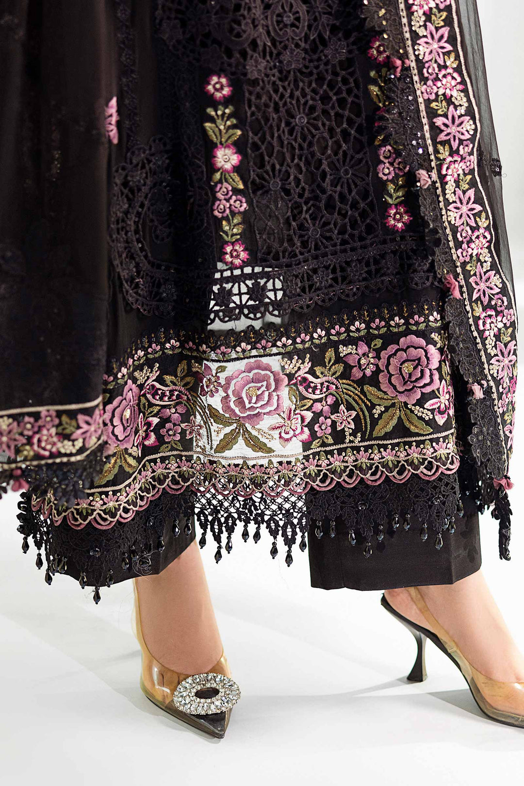 3 Piece Unstitched Embroidered Chiffon Suit - MPC-25-104