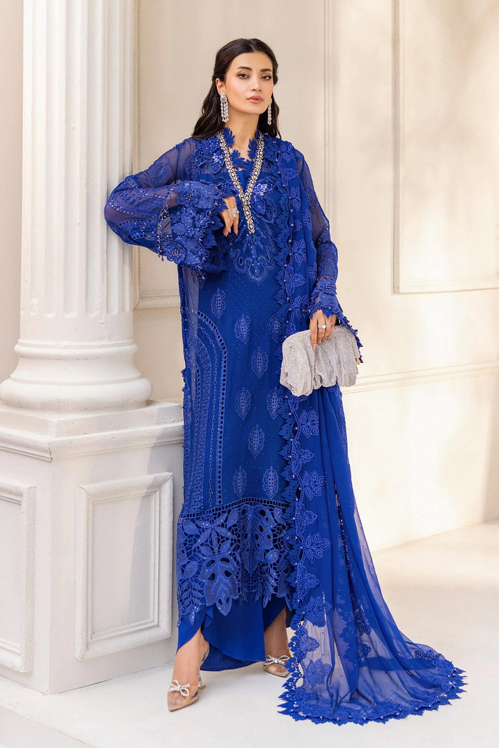 3 Piece Unstitched Embroidered Chiffon Suit – MPC-25-103