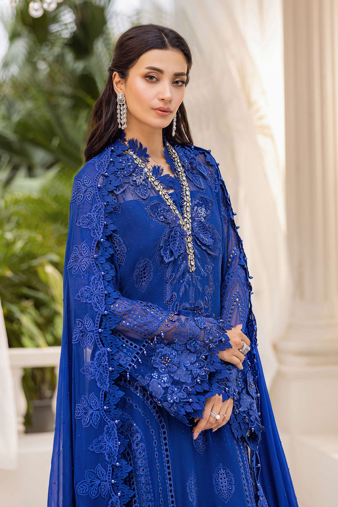 3 Piece Unstitched Embroidered Chiffon Suit – MPC-25-103