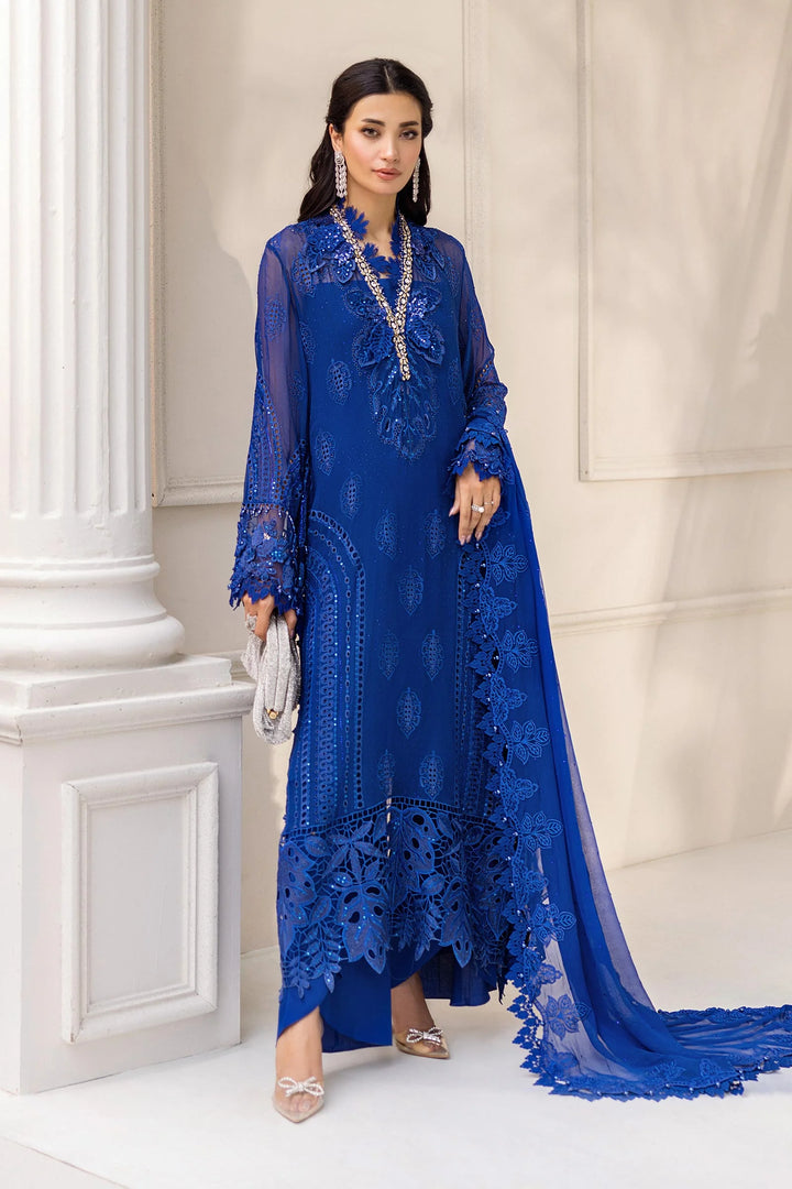 3 Piece Unstitched Embroidered Chiffon Suit – MPC-25-103