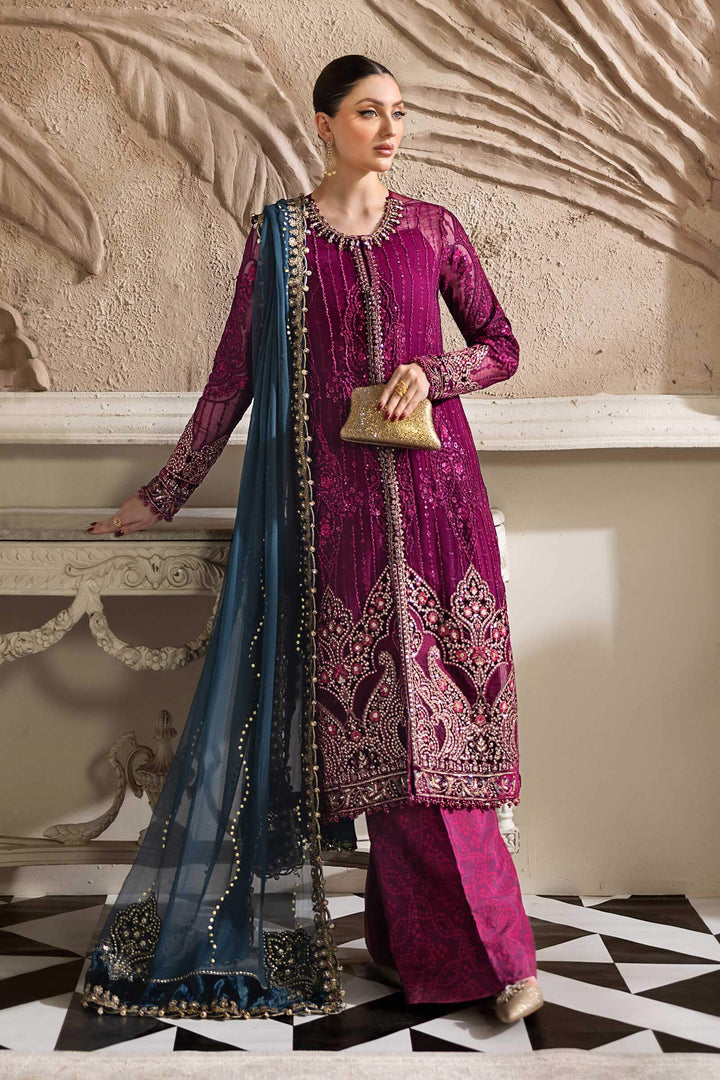 3 Piece Unstitched Embroidered Chiffon Suit – MPC-25-102