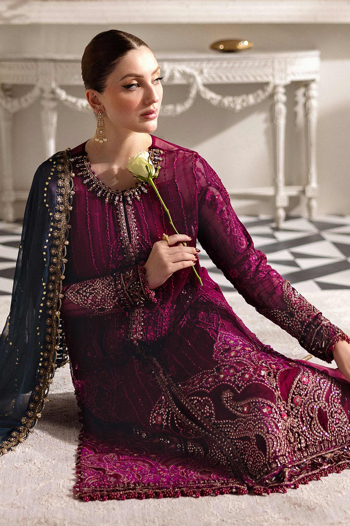 3 Piece Unstitched Embroidered Chiffon Suit – MPC-25-102