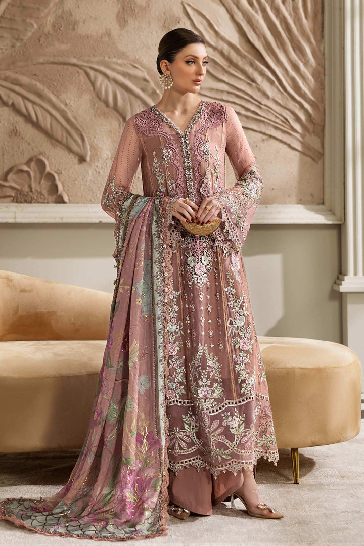 3 Piece Unstitched Embroidered Chiffon Suit – MPC-25-105