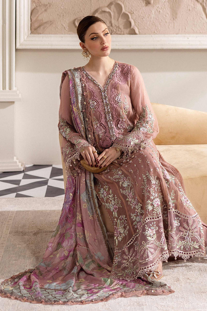 3 Piece Unstitched Embroidered Chiffon Suit – MPC-25-105