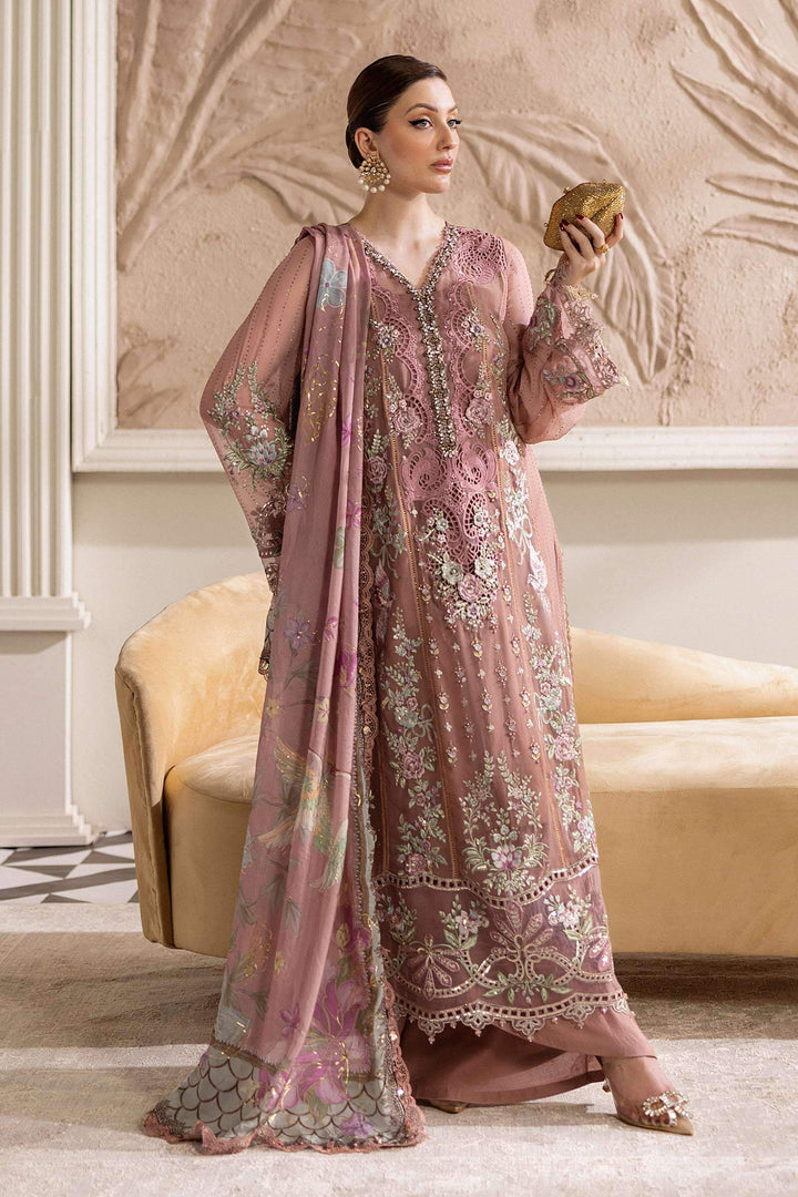 3 Piece Unstitched Embroidered Chiffon Suit – MPC-25-105