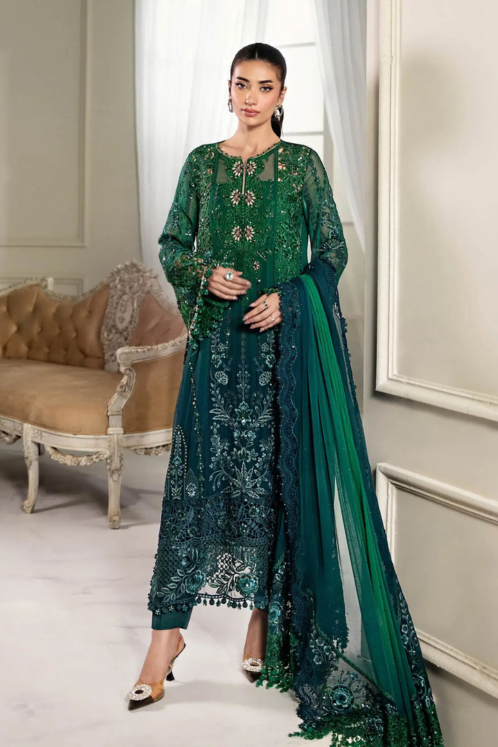 3 Piece Unstitched Embroidered Chiffon Suit – MPC-25-106