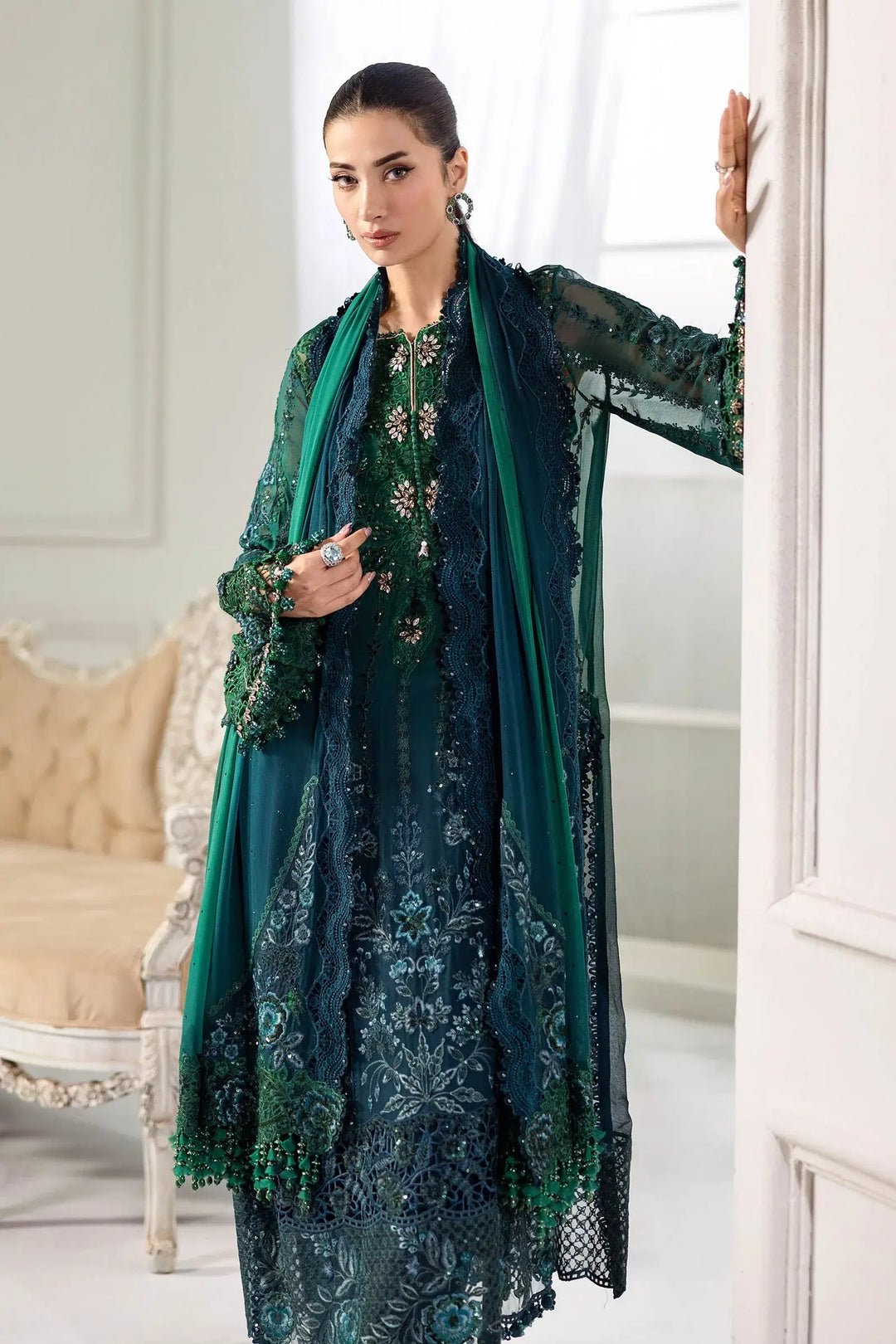 3 Piece Unstitched Embroidered Chiffon Suit – MPC-25-106