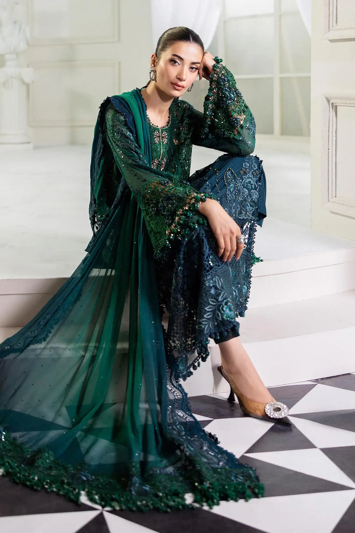 3 Piece Unstitched Embroidered Chiffon Suit – MPC-25-106