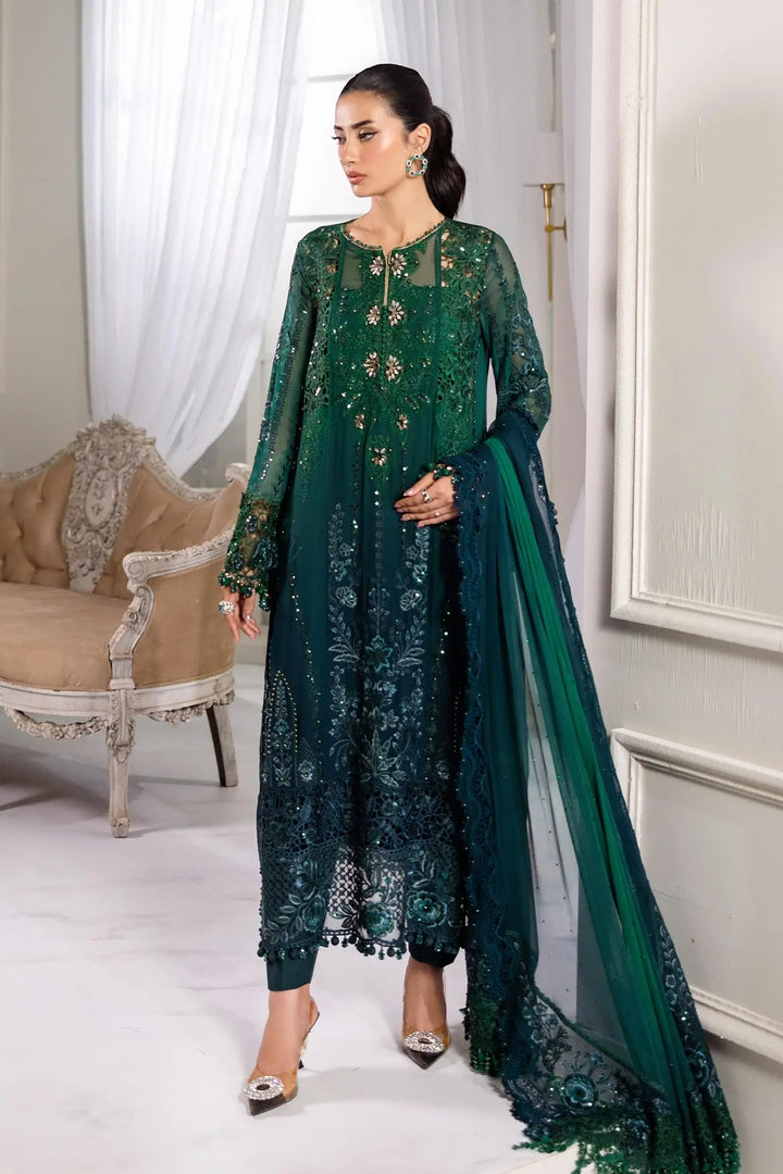 3 Piece Unstitched Embroidered Chiffon Suit – MPC-25-106