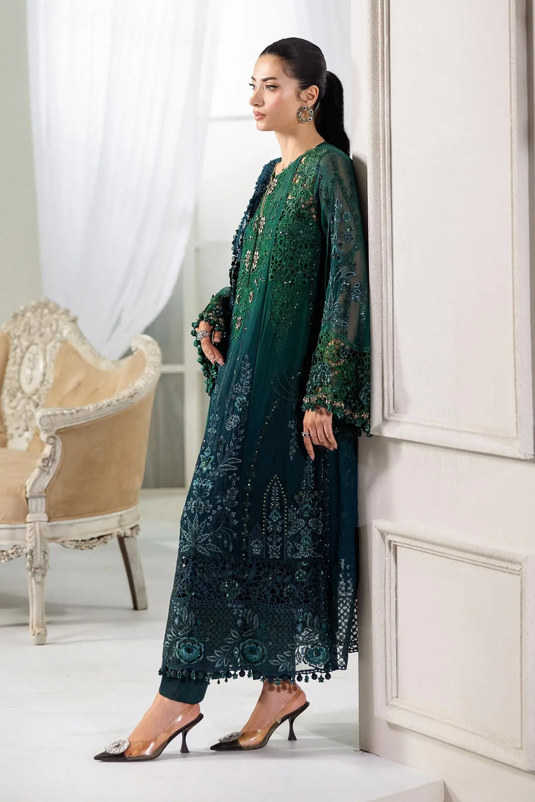 3 Piece Unstitched Embroidered Chiffon Suit – MPC-25-106
