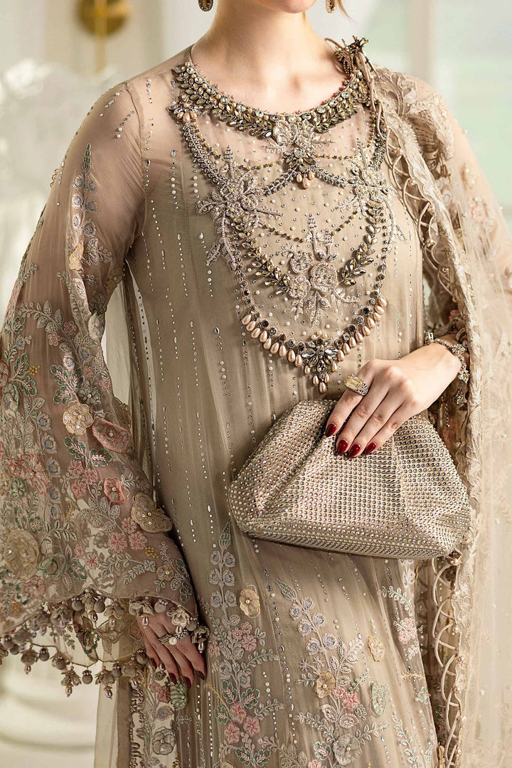 3 Piece Unstitched Embroidered Chiffon Suit – MPC-25-107